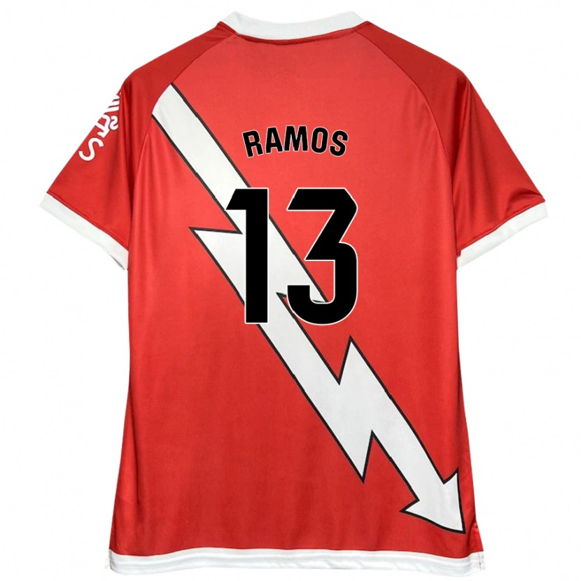 Danxen Dame Mario Ramos #13 Hvit Rød Hjemmetrøye Drakt Trøye 2024/25 Skjorter T-Skjorte