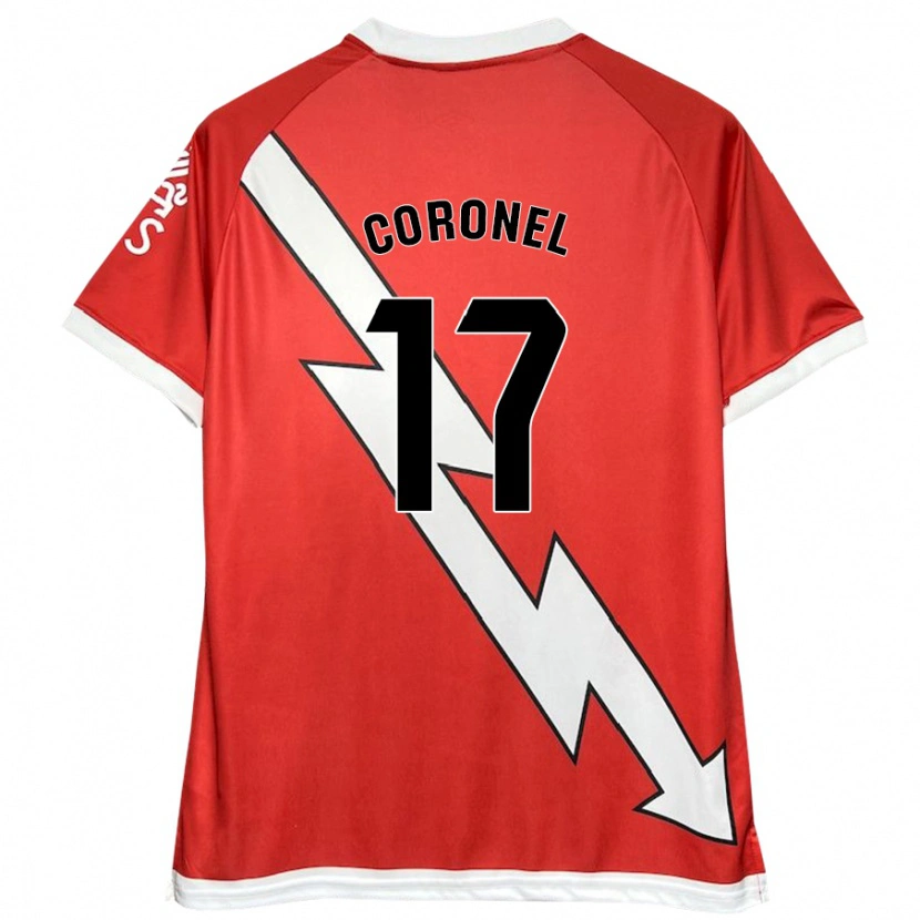 Danxen Dame Mariela Del Carmen Coronel #17 Hvit Rød Hjemmetrøye Drakt Trøye 2024/25 Skjorter T-Skjorte