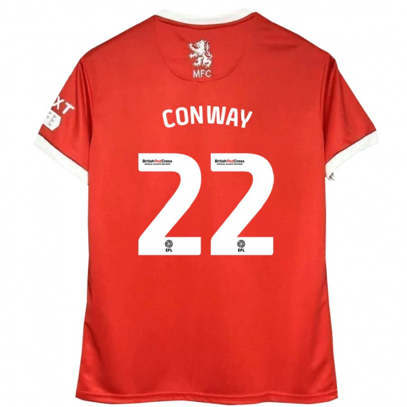 Danxen Dame Tommy Conway #22 Rød Hvit Hjemmetrøye Drakt Trøye 2024/25 Skjorter T-Skjorte
