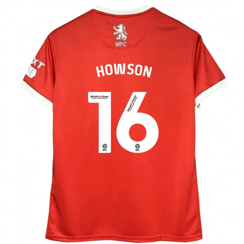Danxen Dame Jonathan Howson #16 Rød Hvit Hjemmetrøye Drakt Trøye 2024/25 Skjorter T-Skjorte