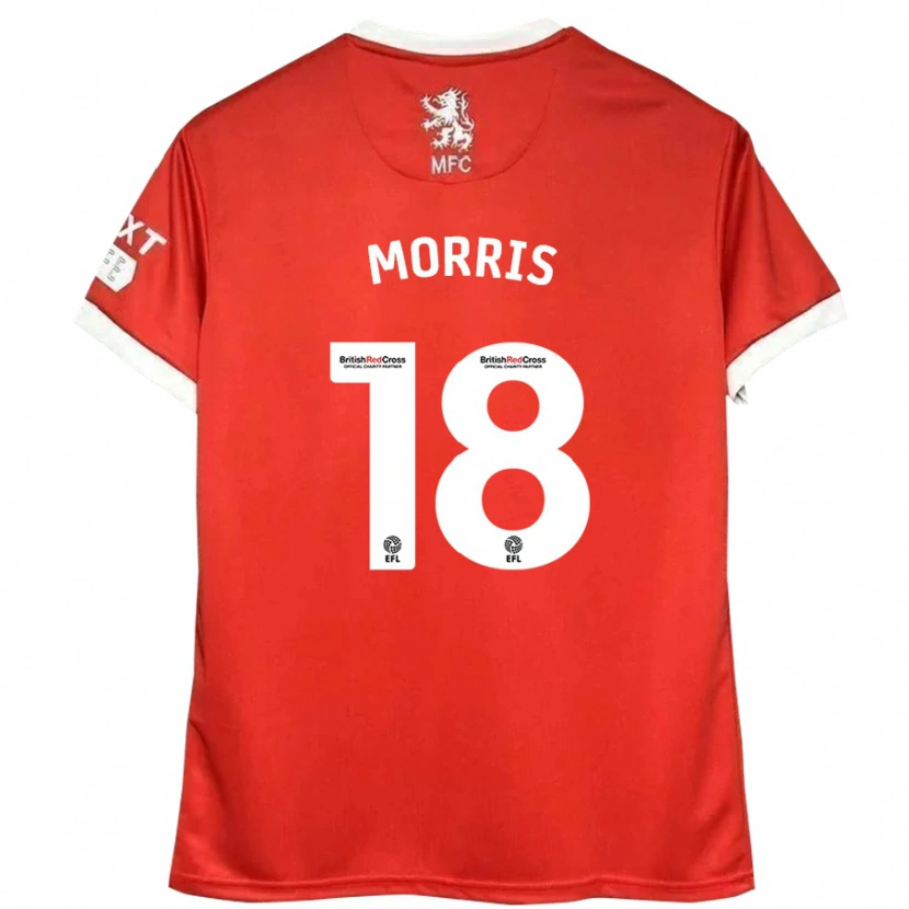 Danxen Dame Aidan Morris #18 Rød Hvit Hjemmetrøye Drakt Trøye 2024/25 Skjorter T-Skjorte