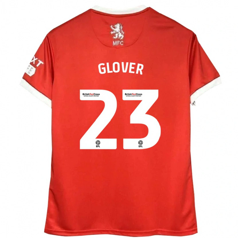 Danxen Dame Tom Glover #23 Rød Hvit Hjemmetrøye Drakt Trøye 2024/25 Skjorter T-Skjorte