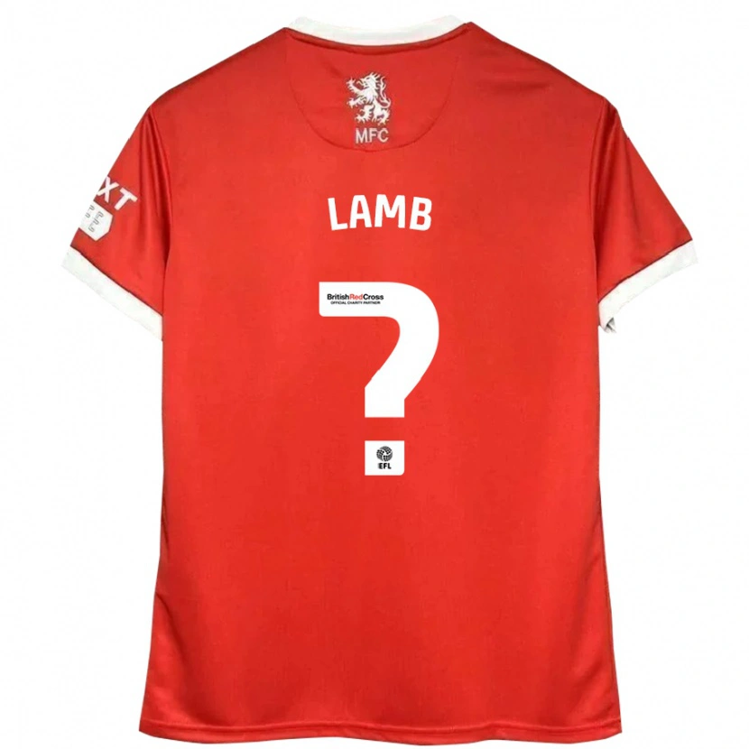Danxen Dame Oliver Lamb #0 Rød Hvit Hjemmetrøye Drakt Trøye 2024/25 Skjorter T-Skjorte