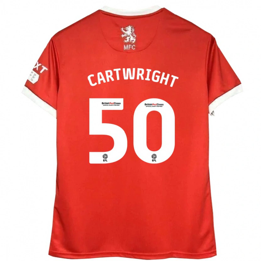 Danxen Dame Fin Cartwright #50 Rød Hvit Hjemmetrøye Drakt Trøye 2024/25 Skjorter T-Skjorte