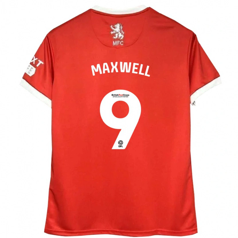 Danxen Dame Armani Maxwell #9 Rød Hvit Hjemmetrøye Drakt Trøye 2024/25 Skjorter T-Skjorte