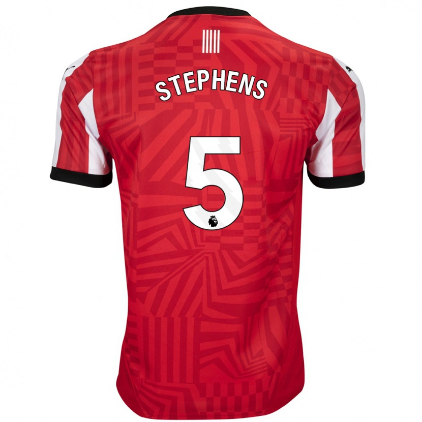 Danxen Dame Jack Stephens #5 Rød Hvit Hjemmetrøye Drakt Trøye 2024/25 Skjorter T-Skjorte