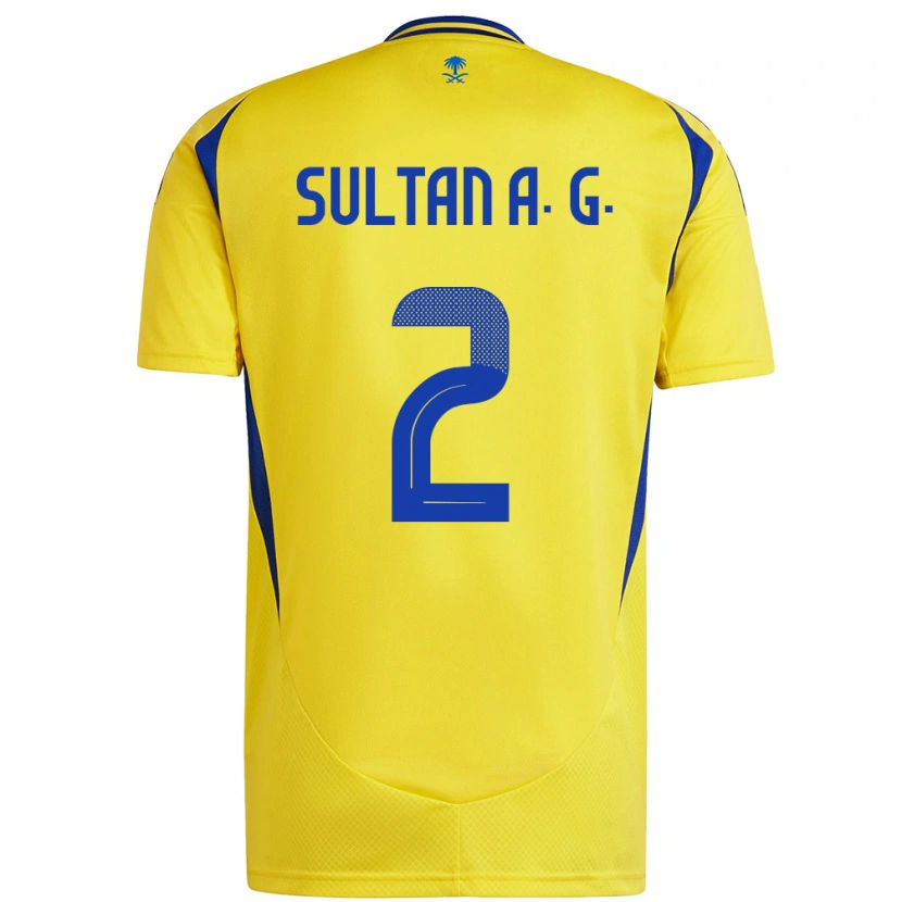 Danxen Dame Sultan Al-Ghannam #2 Gul Blå Hjemmetrøye Drakt Trøye 2024/25 Skjorter T-Skjorte