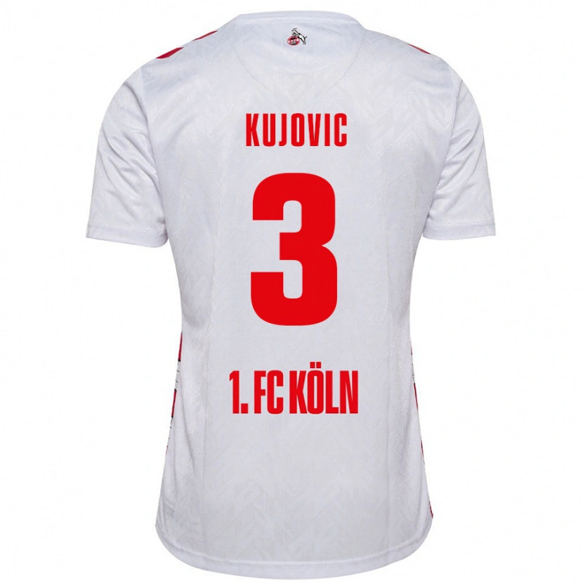 Danxen Dame Emin Kujovic #3 Hvit Rød Hjemmetrøye Drakt Trøye 2024/25 Skjorter T-Skjorte