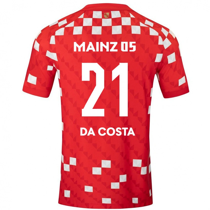 Danxen Dame Danny Da Costa #21 Hvit Rød Hjemmetrøye Drakt Trøye 2024/25 Skjorter T-Skjorte