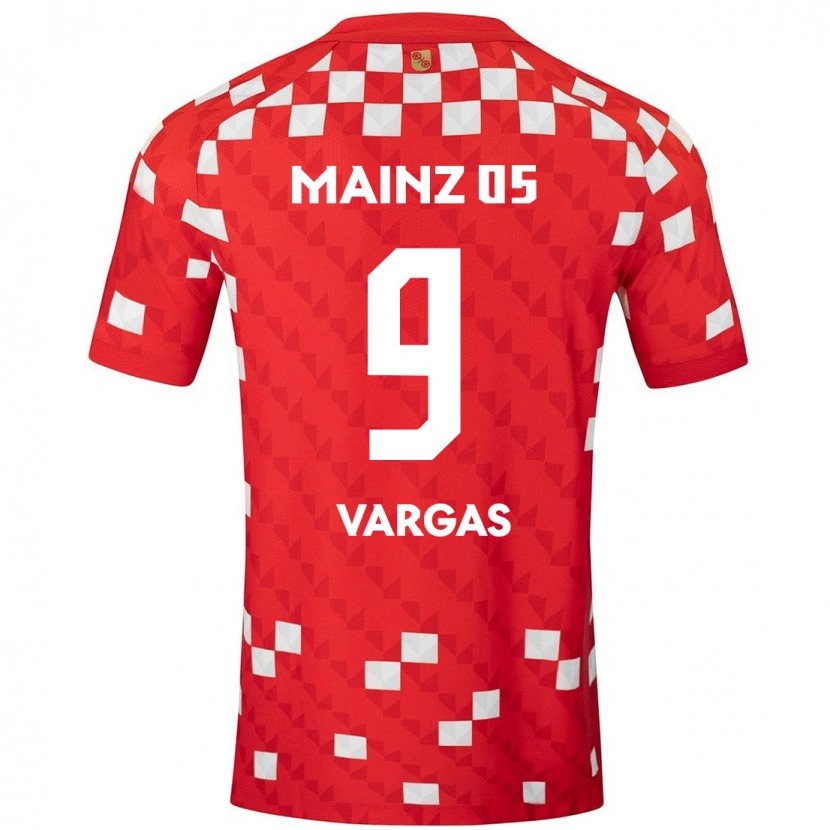 Danxen Dame Nayrobi Vargas #9 Hvit Rød Hjemmetrøye Drakt Trøye 2024/25 Skjorter T-Skjorte