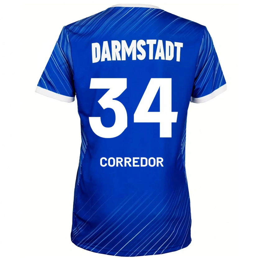 Danxen Dame Killian Corredor #34 Blå Hvit Hjemmetrøye Drakt Trøye 2024/25 Skjorter T-Skjorte
