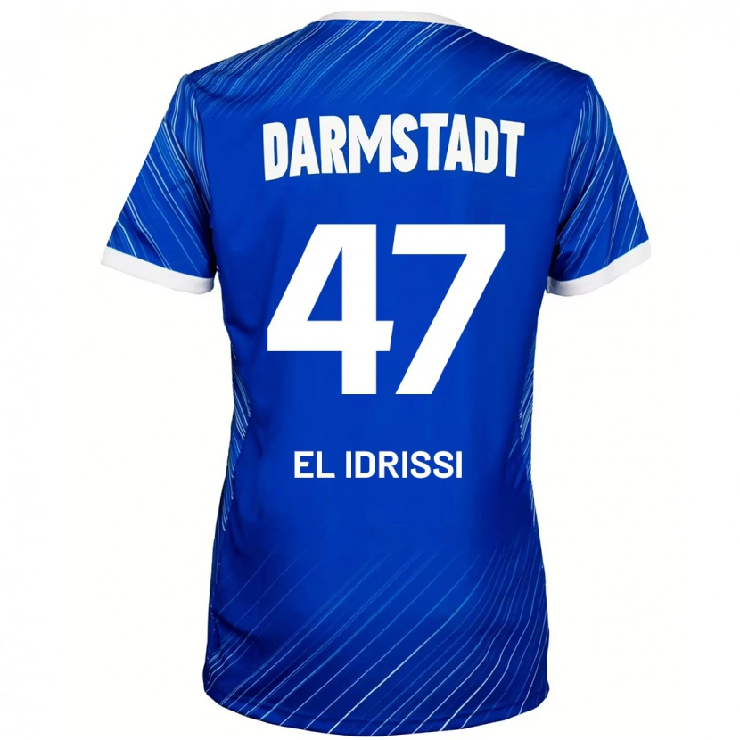 Danxen Dame Othmane El Idrissi #47 Blå Hvit Hjemmetrøye Drakt Trøye 2024/25 Skjorter T-Skjorte