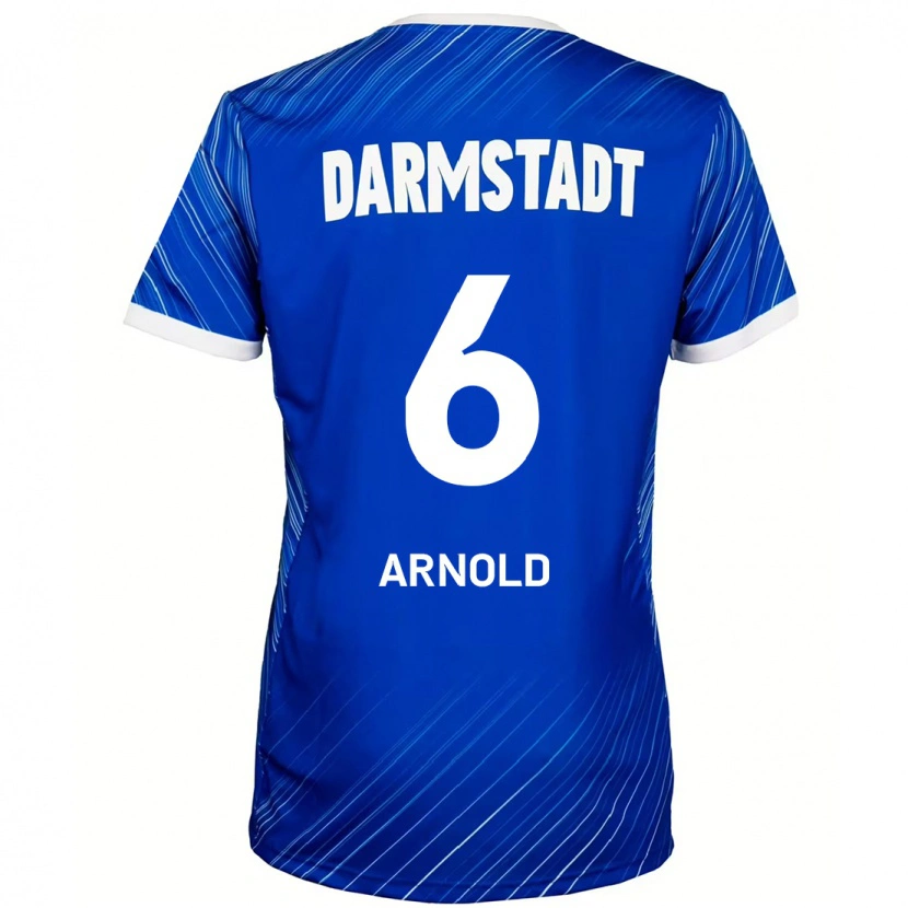 Danxen Dame Tim Arnold #6 Blå Hvit Hjemmetrøye Drakt Trøye 2024/25 Skjorter T-Skjorte