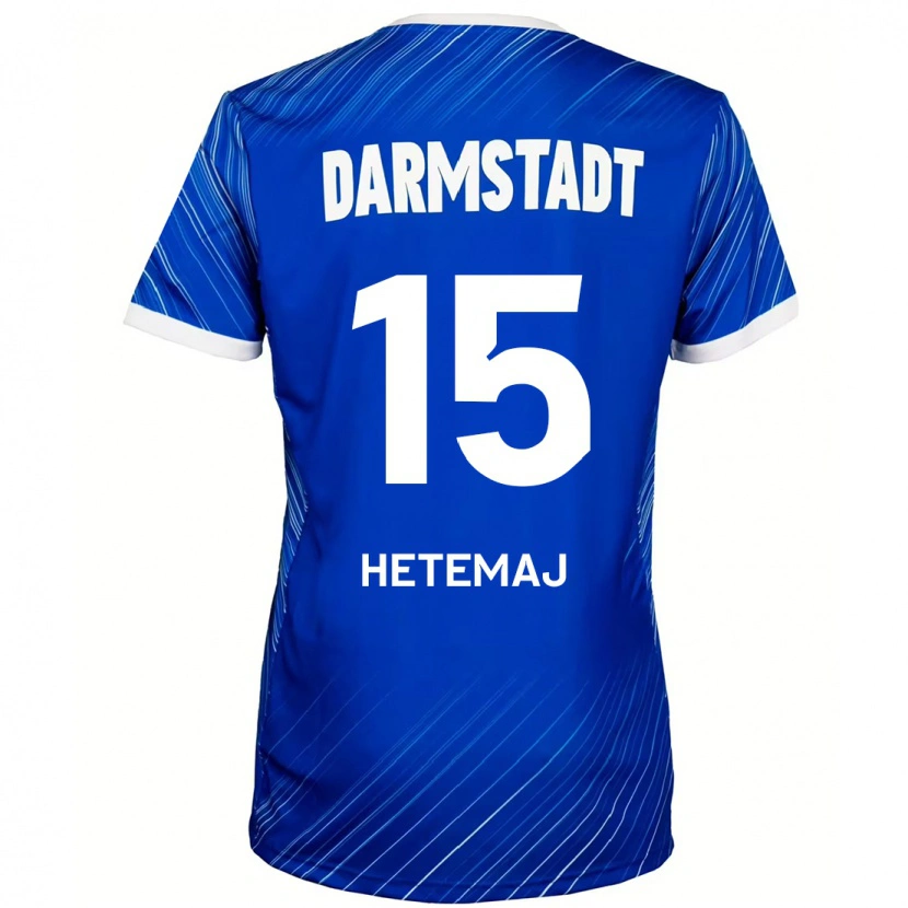 Danxen Dame Gentrit Hetemaj #15 Blå Hvit Hjemmetrøye Drakt Trøye 2024/25 Skjorter T-Skjorte