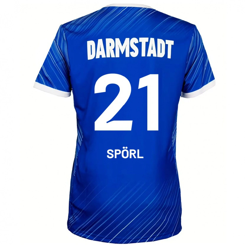 Danxen Dame Luca Spörl #21 Blå Hvit Hjemmetrøye Drakt Trøye 2024/25 Skjorter T-Skjorte