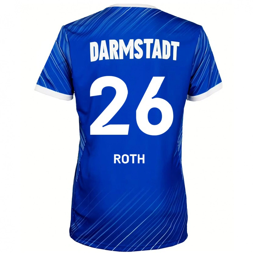 Danxen Dame Maximilian Roth #26 Blå Hvit Hjemmetrøye Drakt Trøye 2024/25 Skjorter T-Skjorte
