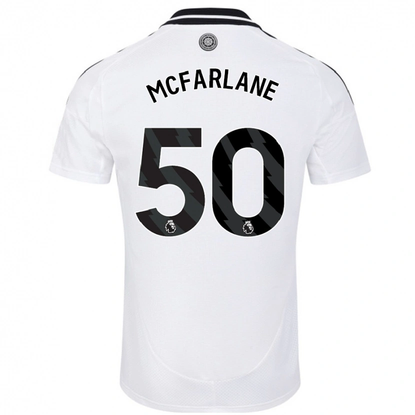 Danxen Dame Callum Mcfarlane #50 Hvit Hjemmetrøye Drakt Trøye 2024/25 Skjorter T-Skjorte