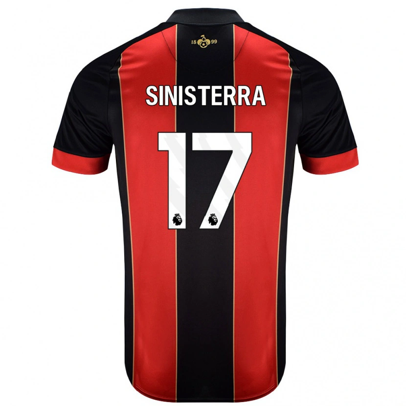 Danxen Dame Luis Sinisterra #17 Rød Svart Hjemmetrøye Drakt Trøye 2024/25 Skjorter T-Skjorte