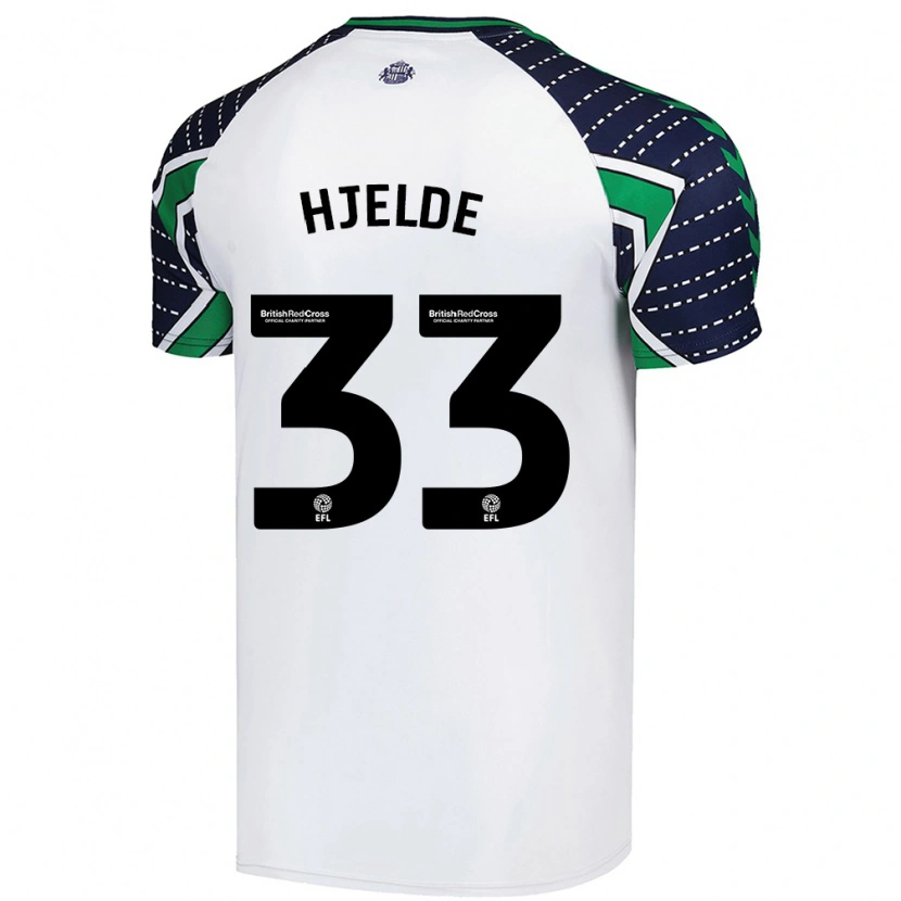Danxen Dame Leo Fuhr Hjelde #33 Hvit Bortetrøye Drakt Trøye 2024/25 Skjorter T-Skjorte