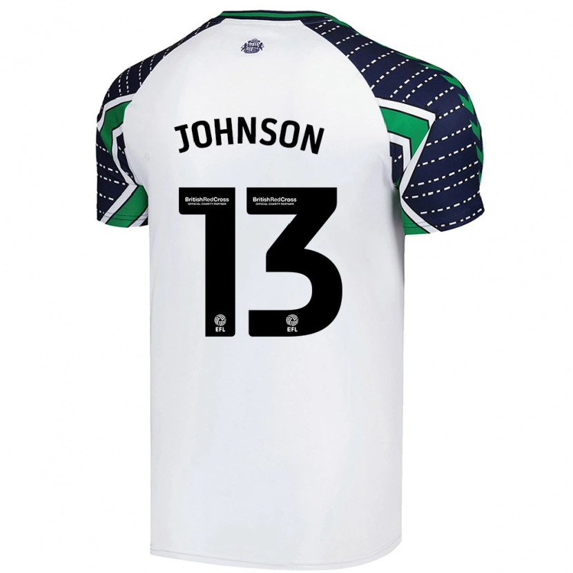 Danxen Dame Zak Johnson #13 Hvit Bortetrøye Drakt Trøye 2024/25 Skjorter T-Skjorte