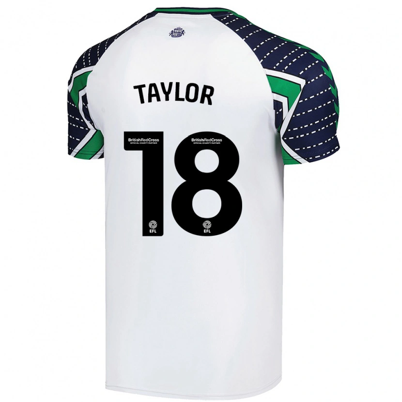 Danxen Dame Ellis Taylor #18 Hvit Bortetrøye Drakt Trøye 2024/25 Skjorter T-Skjorte