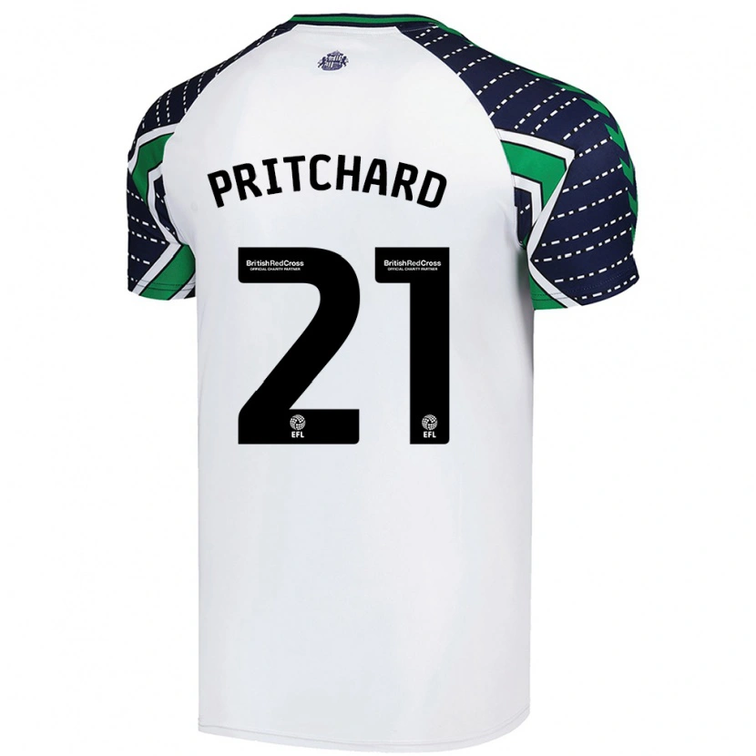 Danxen Dame Alex Pritchard #21 Hvit Bortetrøye Drakt Trøye 2024/25 Skjorter T-Skjorte