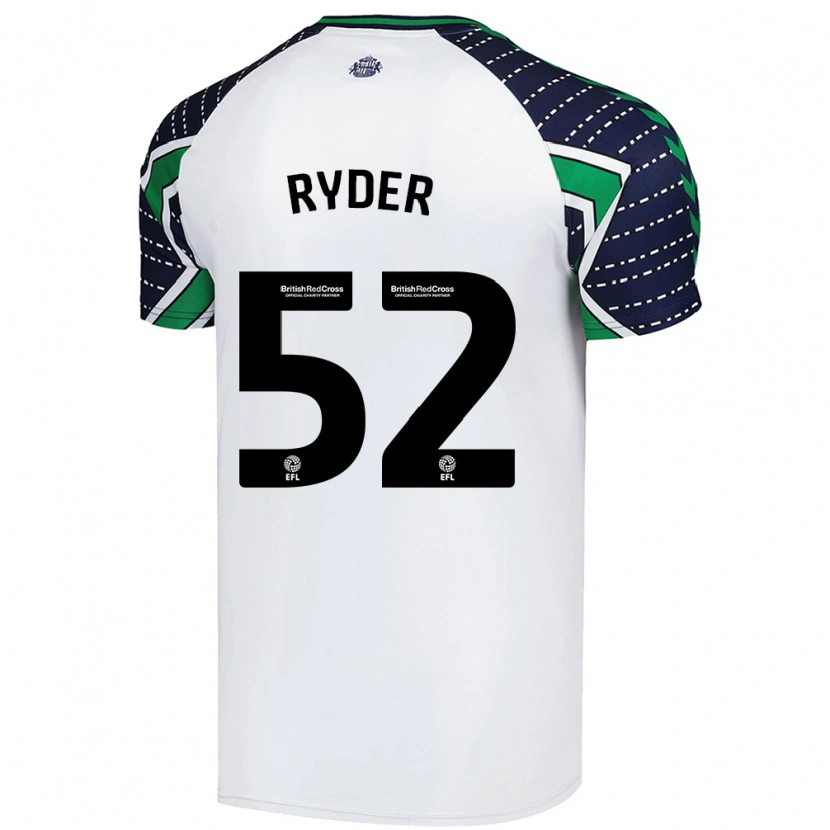 Danxen Dame Joe Ryder #52 Hvit Bortetrøye Drakt Trøye 2024/25 Skjorter T-Skjorte
