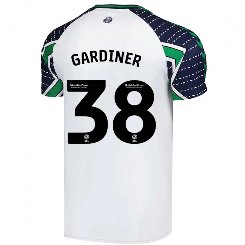 Danxen Dame Harry Gardiner #38 Hvit Bortetrøye Drakt Trøye 2024/25 Skjorter T-Skjorte