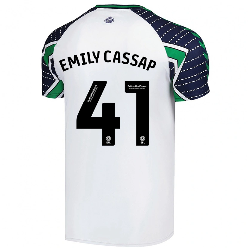 Danxen Dame Emily Cassap #41 Hvit Bortetrøye Drakt Trøye 2024/25 Skjorter T-Skjorte