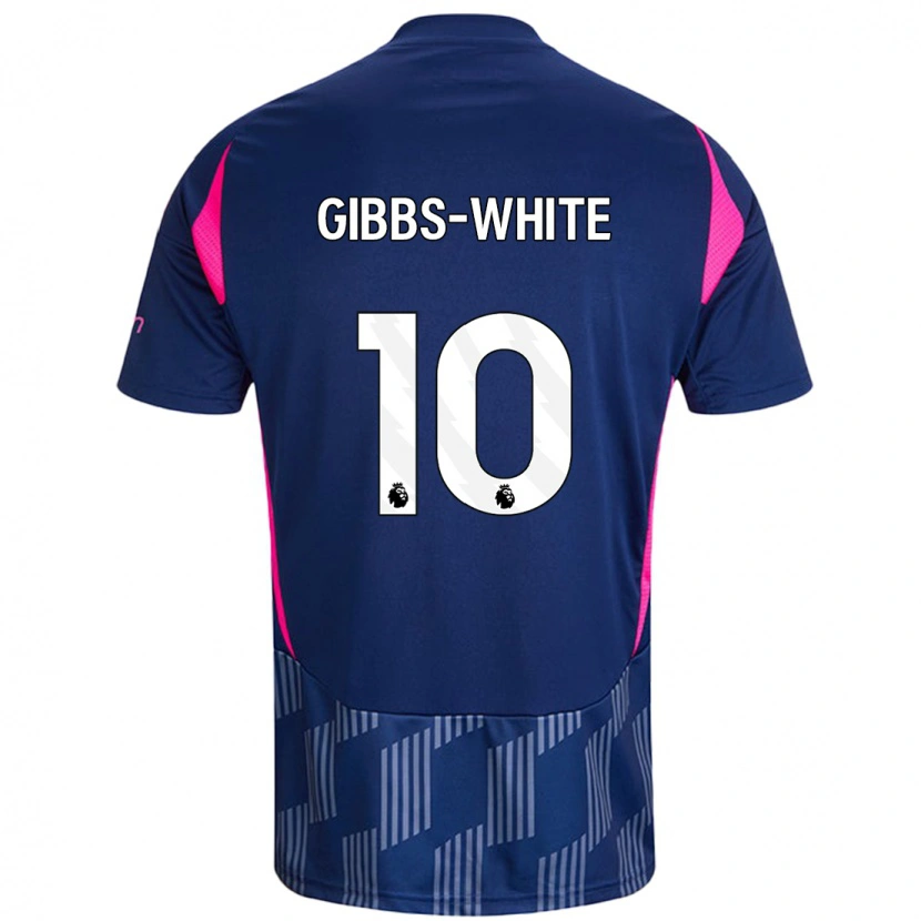 Danxen Dame Morgan Gibbs-White #10 Kongeblå Rosa Bortetrøye Drakt Trøye 2024/25 Skjorter T-Skjorte