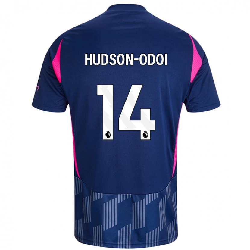 Danxen Dame Callum Hudson-Odoi #14 Kongeblå Rosa Bortetrøye Drakt Trøye 2024/25 Skjorter T-Skjorte
