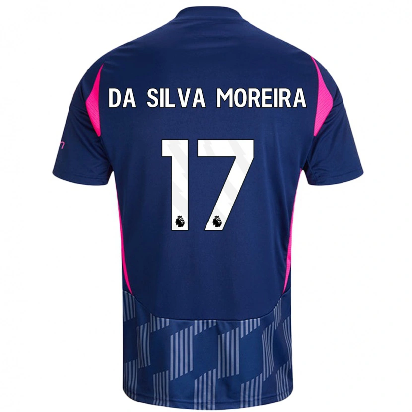 Danxen Dame Eric Da Silva Moreira #17 Kongeblå Rosa Bortetrøye Drakt Trøye 2024/25 Skjorter T-Skjorte