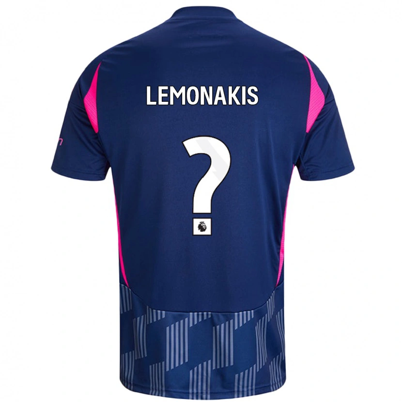 Danxen Dame Georgios Lemonakis #0 Kongeblå Rosa Bortetrøye Drakt Trøye 2024/25 Skjorter T-Skjorte