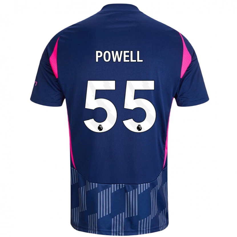 Danxen Dame Josh Powell #55 Kongeblå Rosa Bortetrøye Drakt Trøye 2024/25 Skjorter T-Skjorte