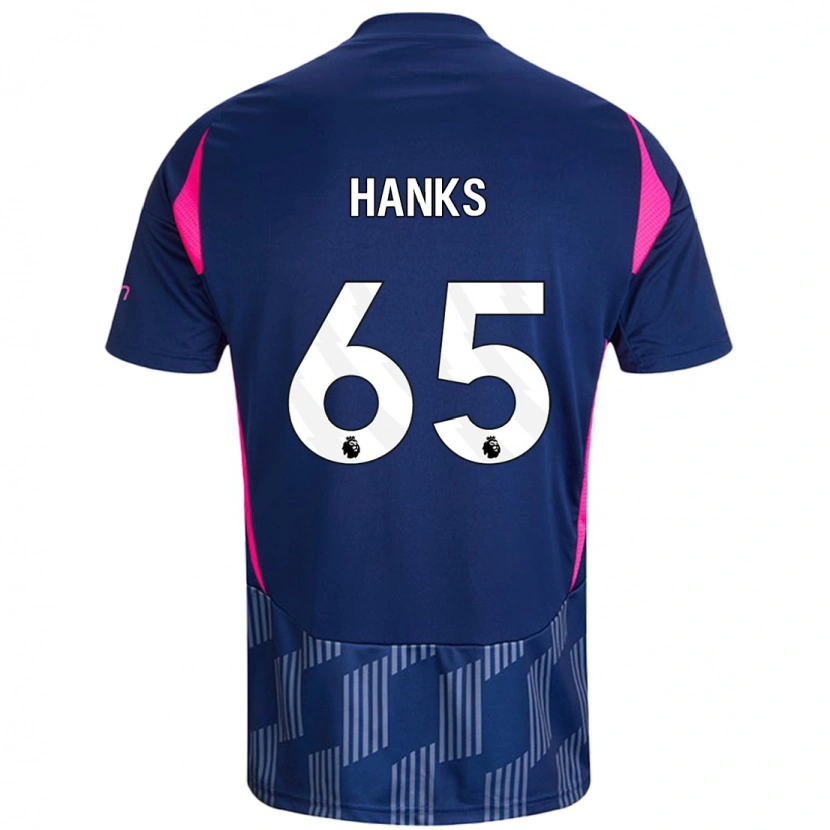 Danxen Dame Justin Hanks #65 Kongeblå Rosa Bortetrøye Drakt Trøye 2024/25 Skjorter T-Skjorte
