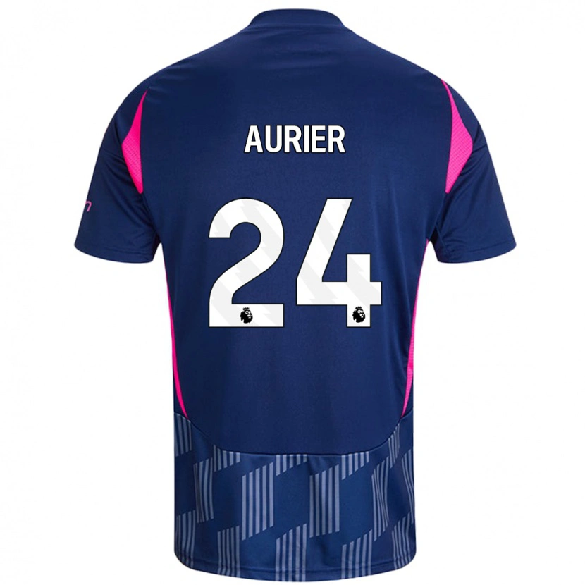 Danxen Dame Serge Aurier #24 Kongeblå Rosa Bortetrøye Drakt Trøye 2024/25 Skjorter T-Skjorte