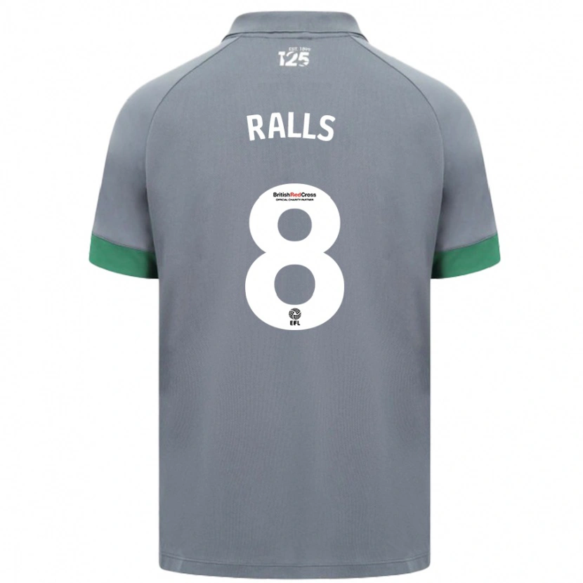 Danxen Dame Joe Ralls #8 Mørkegrå Bortetrøye Drakt Trøye 2024/25 Skjorter T-Skjorte