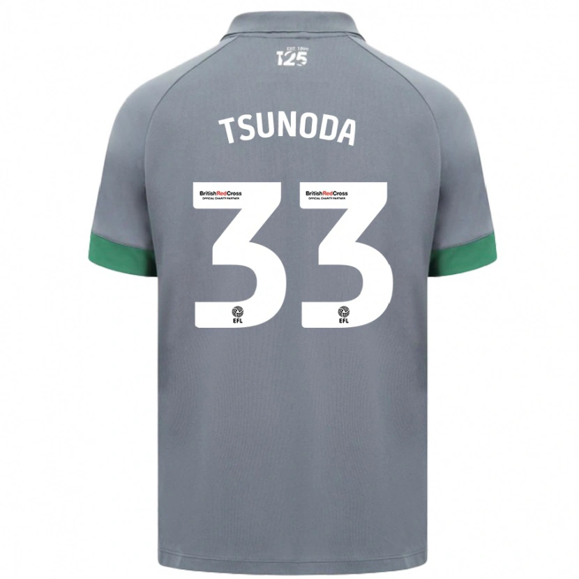Danxen Dame Ryotaro Tsunoda #33 Mørkegrå Bortetrøye Drakt Trøye 2024/25 Skjorter T-Skjorte