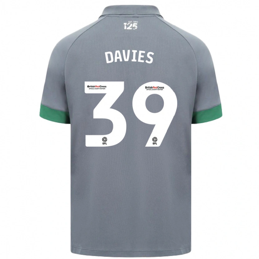 Danxen Dame Isaak Davies #39 Mørkegrå Bortetrøye Drakt Trøye 2024/25 Skjorter T-Skjorte