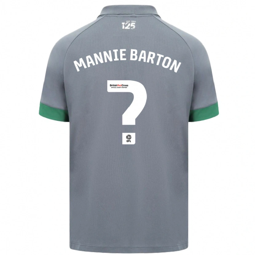 Danxen Dame Mannie Barton #0 Mørkegrå Bortetrøye Drakt Trøye 2024/25 Skjorter T-Skjorte