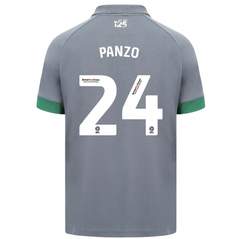 Danxen Dame Jonathan Panzo #24 Mørkegrå Bortetrøye Drakt Trøye 2024/25 Skjorter T-Skjorte