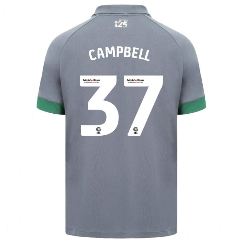 Danxen Dame Vontae Daley-Campbell #37 Mørkegrå Bortetrøye Drakt Trøye 2024/25 Skjorter T-Skjorte