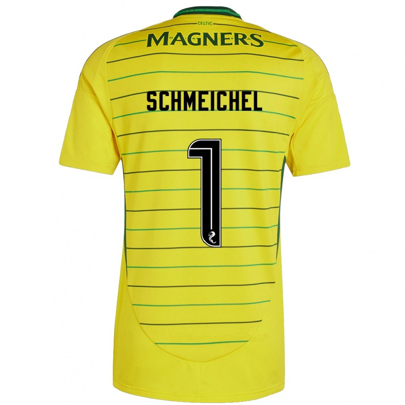 Danxen Dame Kasper Schmeichel #1 Gul Bortetrøye Drakt Trøye 2024/25 Skjorter T-Skjorte