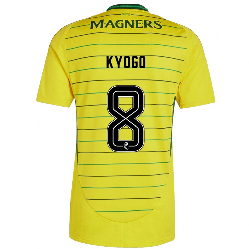 Danxen Dame Kyogo Furuhashi #8 Gul Bortetrøye Drakt Trøye 2024/25 Skjorter T-Skjorte