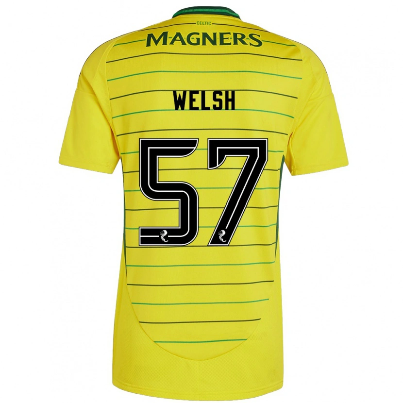 Danxen Dame Stephen Welsh #57 Gul Bortetrøye Drakt Trøye 2024/25 Skjorter T-Skjorte