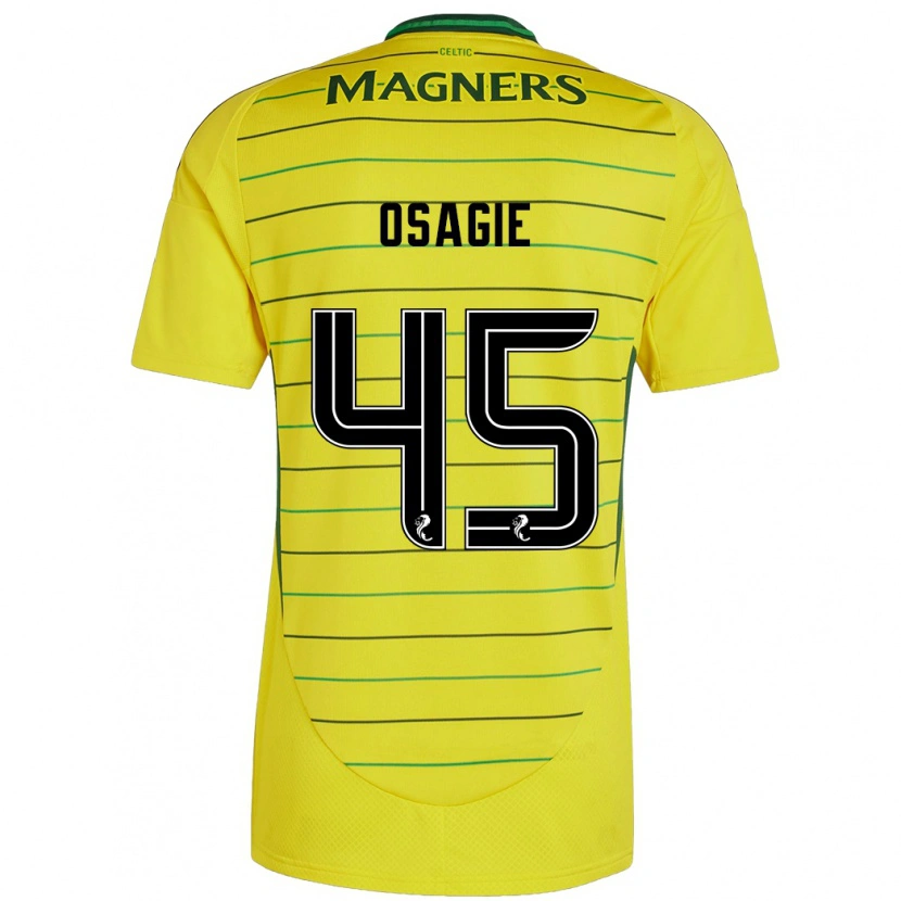 Danxen Dame Justin Osagie #45 Gul Bortetrøye Drakt Trøye 2024/25 Skjorter T-Skjorte