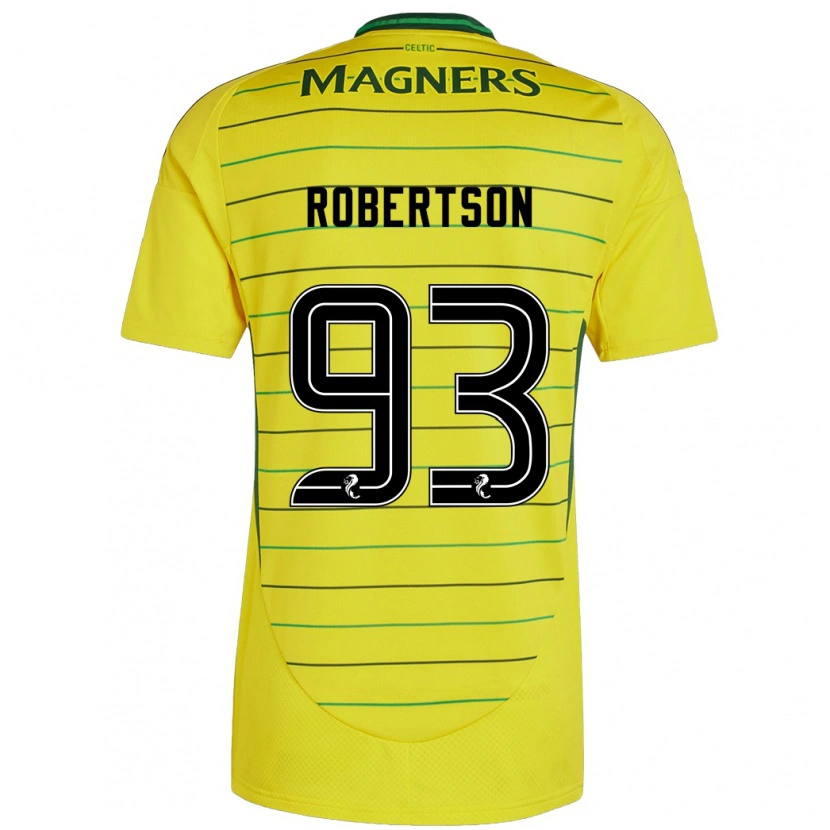 Danxen Dame Mitchell Robertson #93 Gul Bortetrøye Drakt Trøye 2024/25 Skjorter T-Skjorte