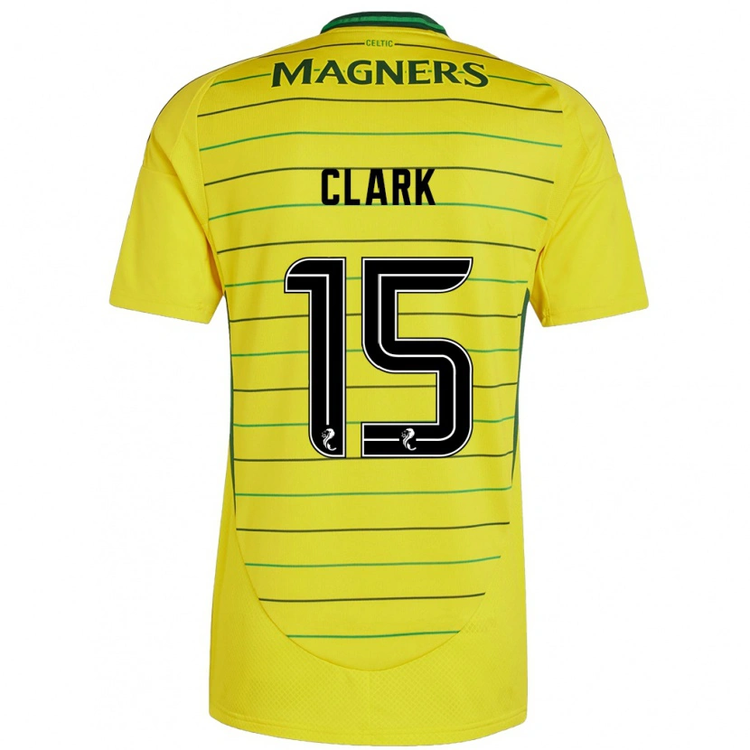 Danxen Dame Kelly Clark #15 Gul Bortetrøye Drakt Trøye 2024/25 Skjorter T-Skjorte