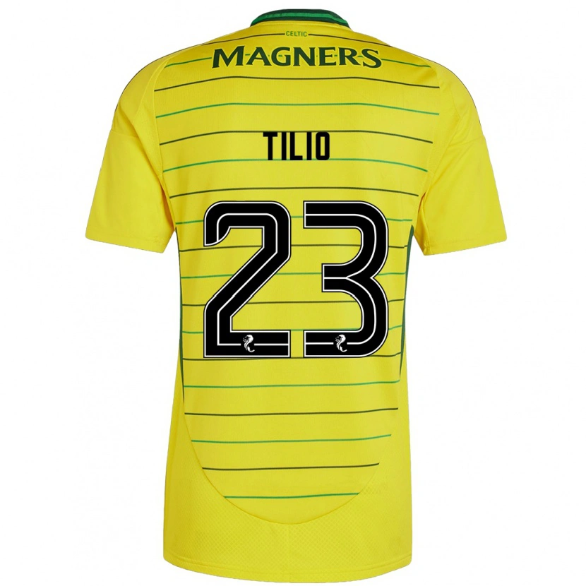 Danxen Dame Marco Tilio #23 Gul Bortetrøye Drakt Trøye 2024/25 Skjorter T-Skjorte