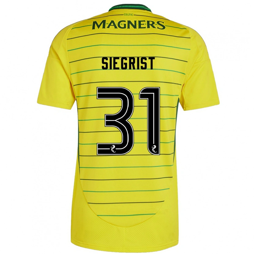 Danxen Dame Benjamin Siegrist #31 Gul Bortetrøye Drakt Trøye 2024/25 Skjorter T-Skjorte